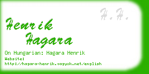 henrik hagara business card